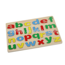 Pädagogisches hölzernes Kleinbuchstabe Alphabetpuzzlespiel für Baby-Spielzeug